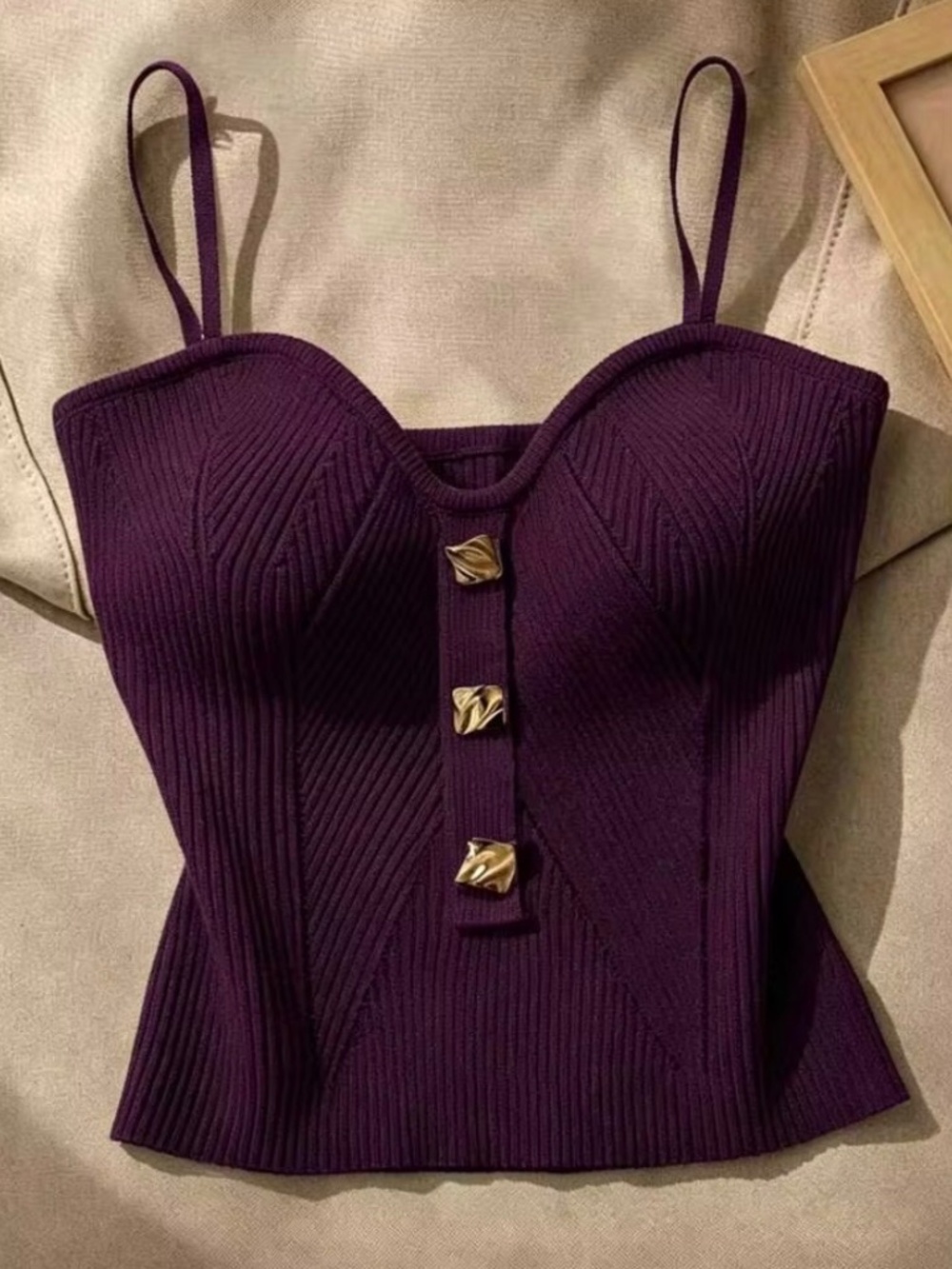 Burgandy crop tank